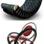 cadeira feita de pneus reutilizados
