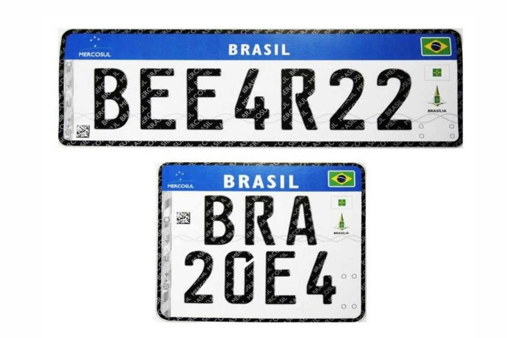Novas placas Mercosul. Via: Google Imagens