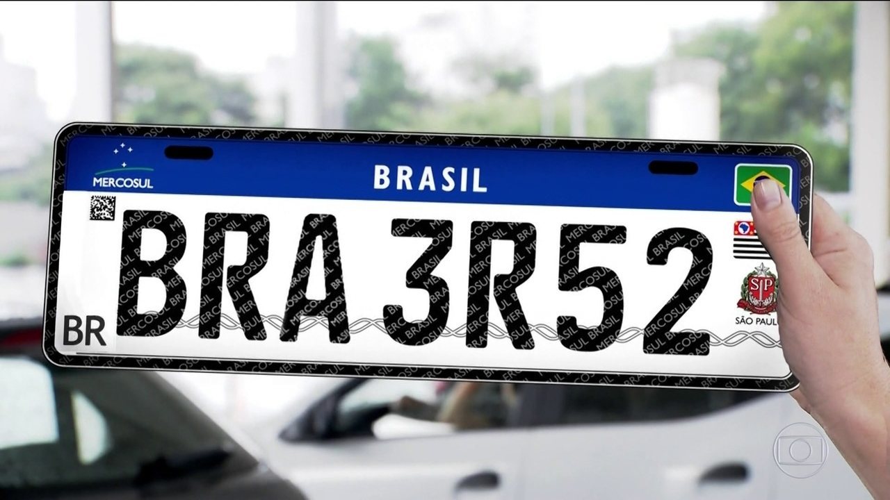Novas placas Mercosul. Via: Google Imagens